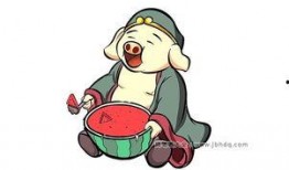 人物吃瓜简笔画