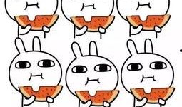 人物吃瓜简笔画